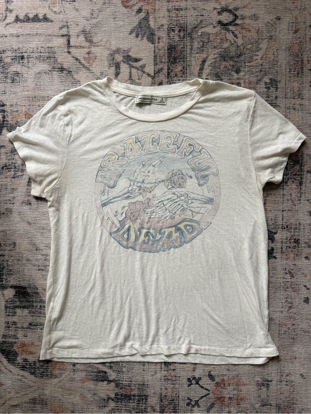 Abercrombie & Fitch White Grateful Dead Graphic Tee